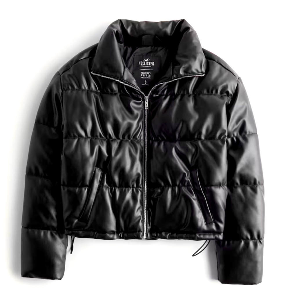 Vegan Leather Puffer Jacket